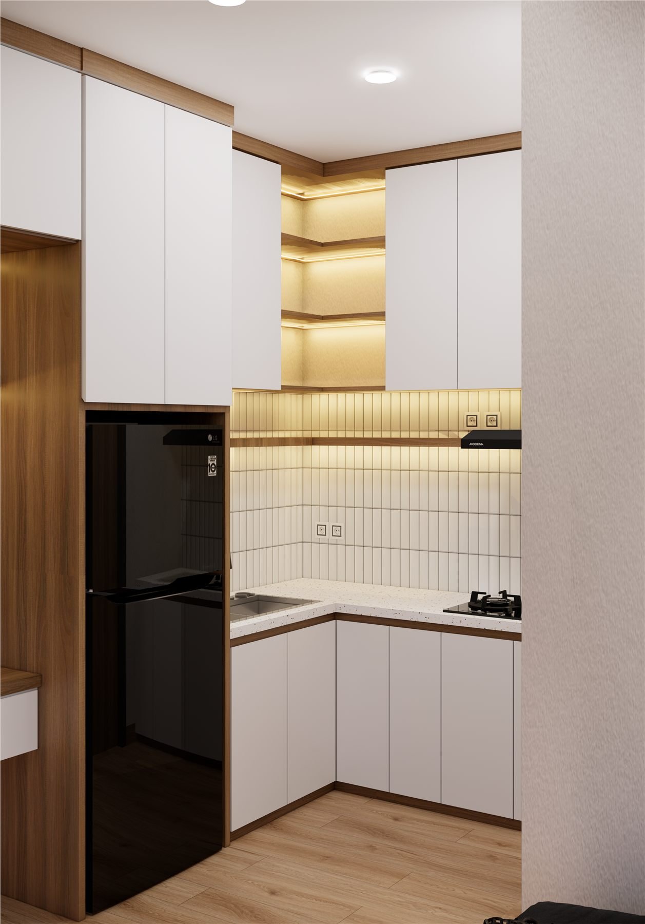 Desain kamar kost elit compact luxury